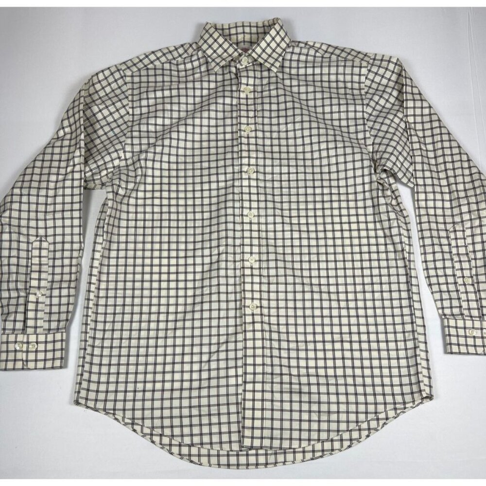 Brooks Brothers Men’s Medium Supima Cotton Non-Iron Plaid Button Up Shirt